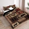 Retro Wildtiermuster 3D-gedrucktes Bettbezug-Set Wilder Exotischer Stil Bettwäsche-Set Zuhause Polyester Weich Bequem Bettdeckenbezug-Set