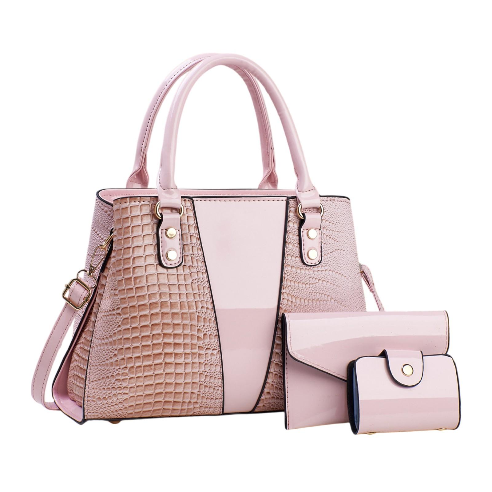 

3-упаковка женских весенних универсальных сумок через плечо, модная сумка One Size розовый