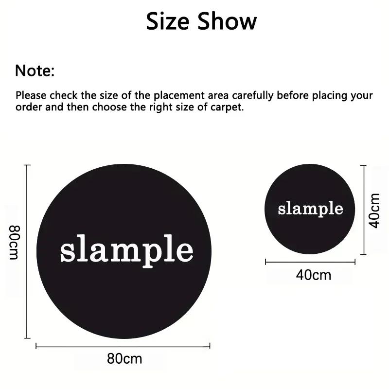 Minimalist Geometry Round Carpet Fluffy Soft Living Room Decor Light Luxury Circle Rugs for Bedroom Large Area Round Study Mat