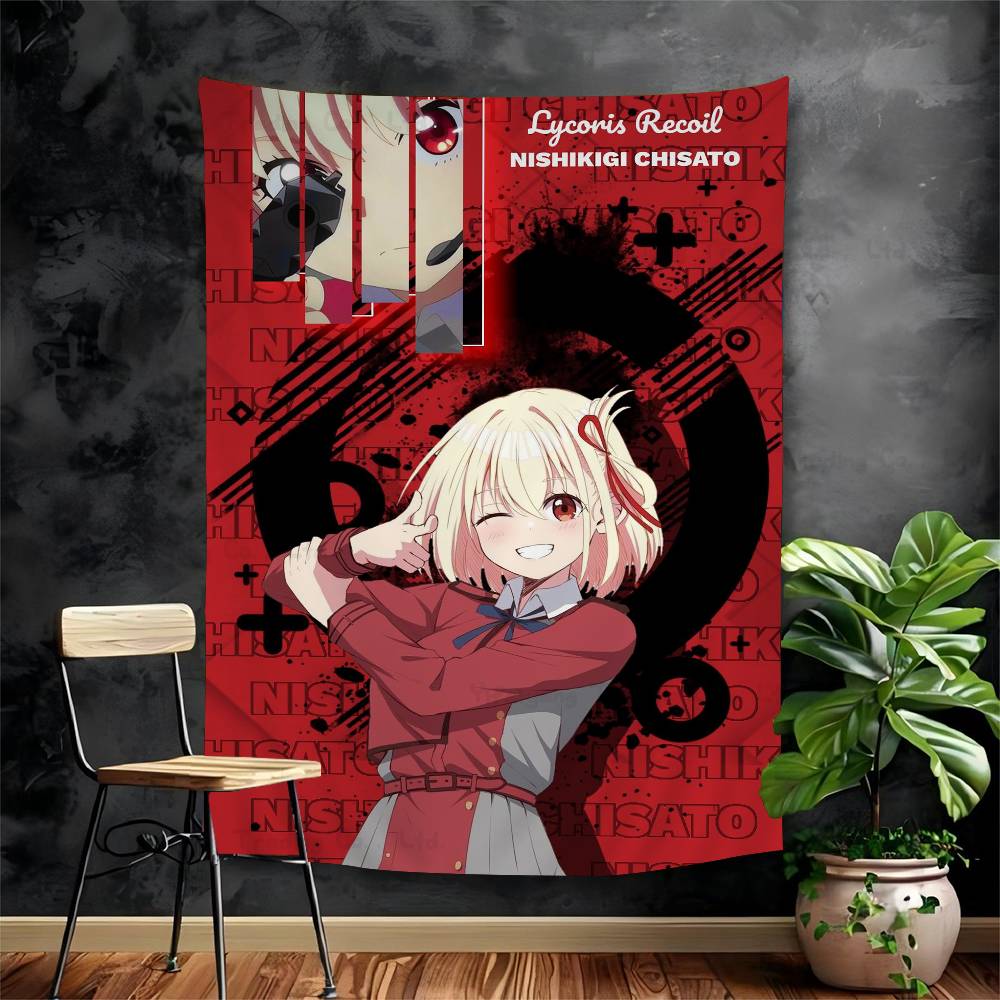 

Lycoris Recoil DIY Wall Tapestry Hanging Tarot Hippie Wall Rugs Dorm INS Home Decor 74x94cm(29x37in)