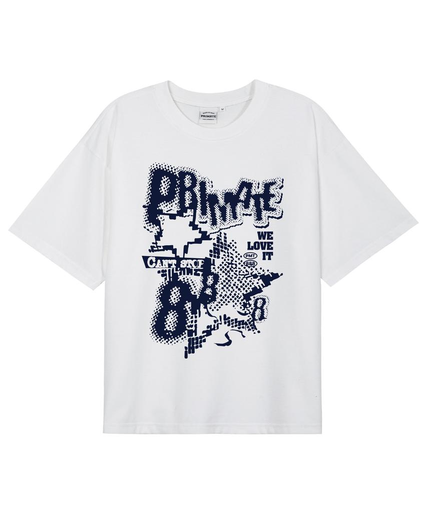 PRIMATE Mess Oversized Short Sleeve T-Shirt 11 Colors (B Type)