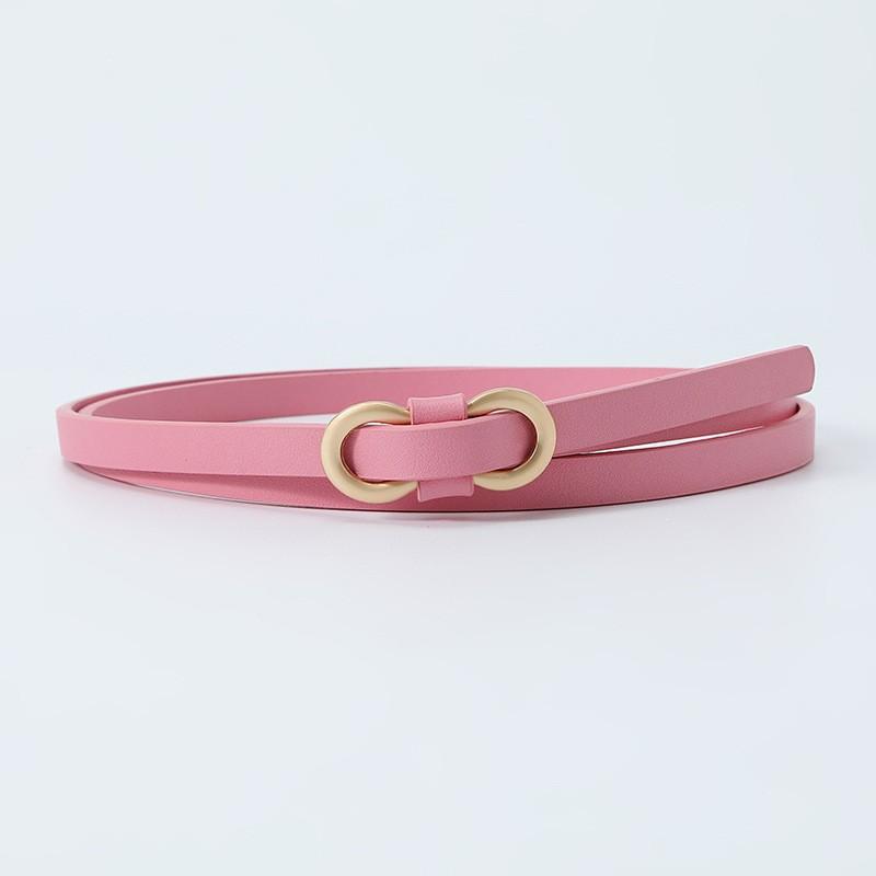 

Тонкий ремень из искусственной кожи с пряжкой в форме 8 One Size