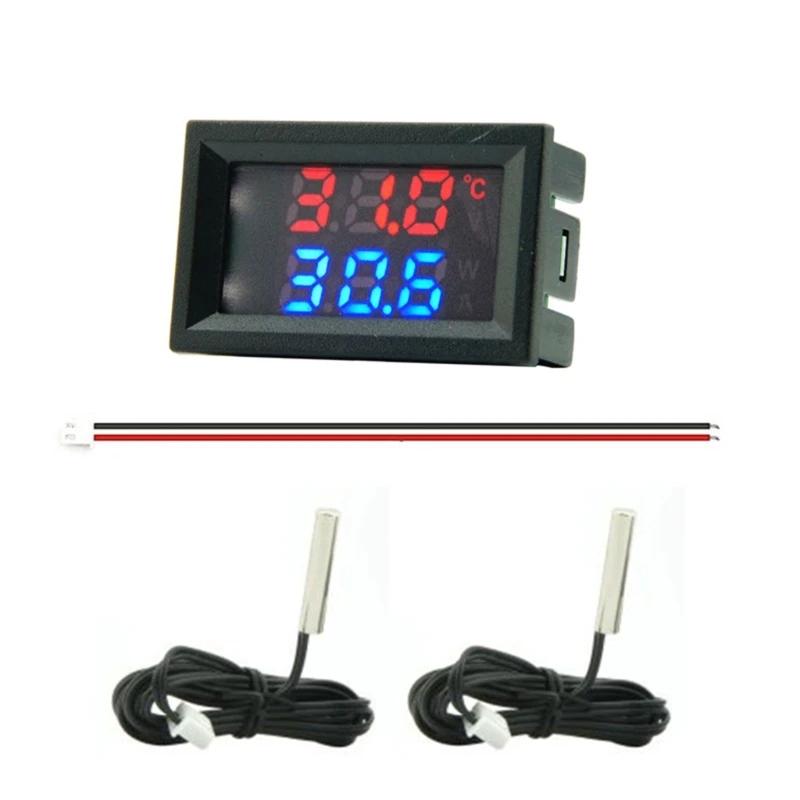 1pc Mini Direct Current 4-28V Digital Thermometer Double Display Detectors Snowmobile Candle Temperature Car Thermom