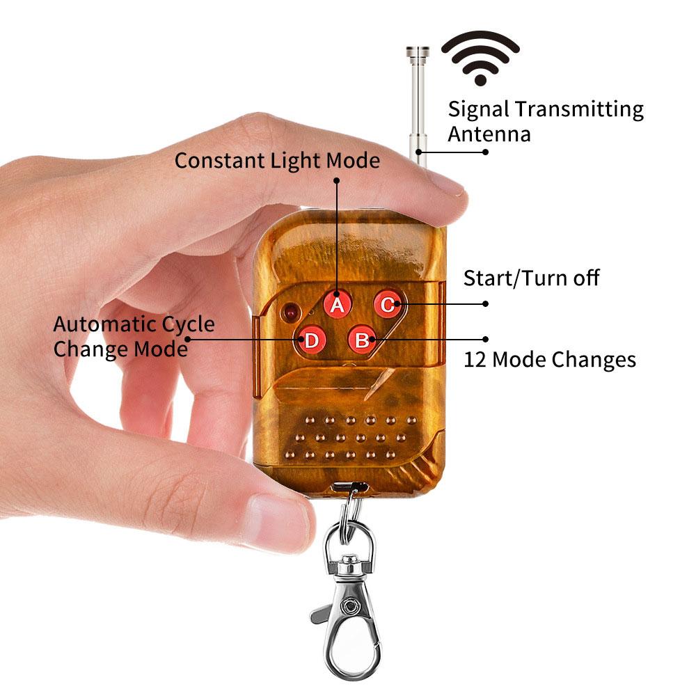 4x 12 LED Amber Recovery Strobe Flashing Grille Light Lightbar Truck Beacon Lamp