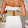 PU Leather Wide Belt Retro Waist Strap Versatile Waist Belt  for Women