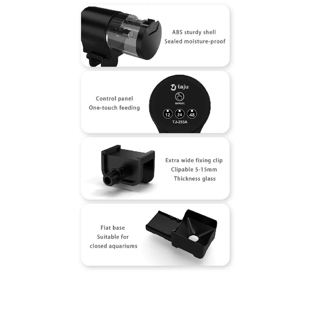 Aquarium Feeder 100ml Smart Timed Feeder, Automatic Fish and Turtle Food Dispenser for Aquariums, Ideal for Vacation Use
