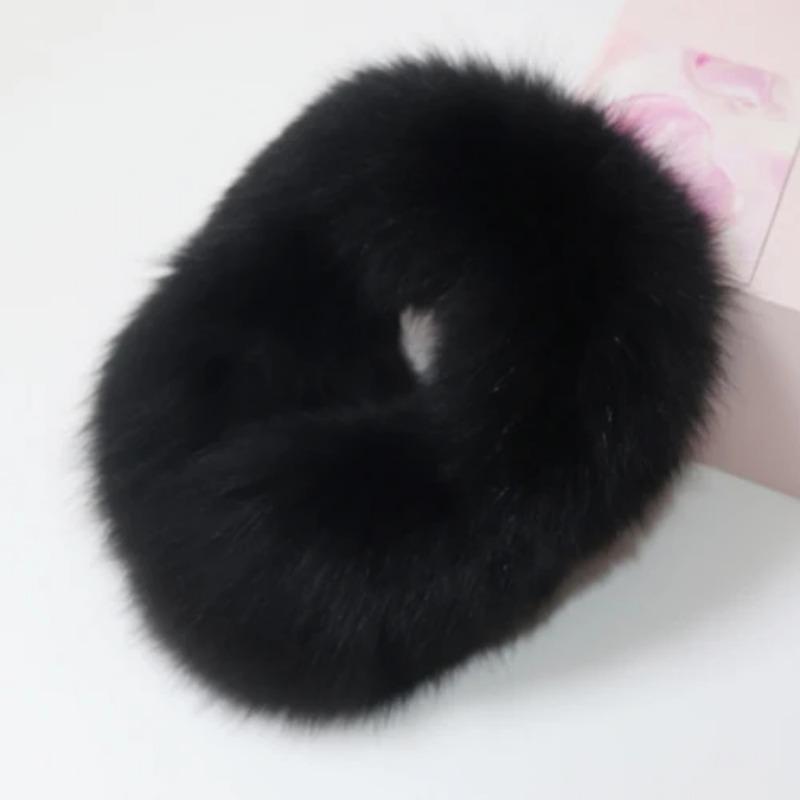 New Real Fox Fur Earmuffs For Winter Women Warm Natural Raccoon Fur Earmuffs Girls Ear Warmer Genuine Fur Scarves Plush Ear Muff