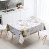 Home Decor Cartoon Cat Tablecloth Resistant Waterproof Table Decoration Rectangular Kitchen Fireplace Countertop