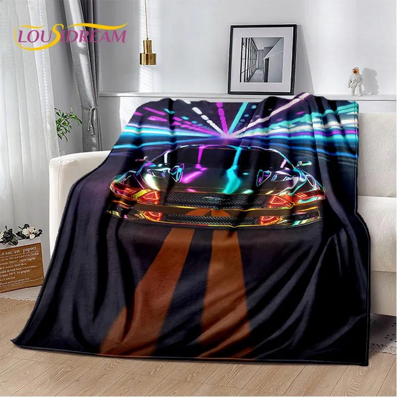 Classics 3D F-Ford GTR Mustang Car Soft Blankets,Keep Warm Throw Blanket Comfortable Blanket for Picnic Beds Sofa Home Bedroom