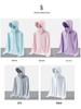 Unisex UV-Schutz Eis-Seide Sonnenjacke mit abnehmbarem Schirm - Atmungsaktiv, Leicht, Partnerlook