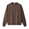 Heavyweight 420g Fleece-Lined Cotton Pullover Sweatshirt Unisex Oversized Casual Round Neck Top