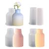 Vertical Striped Vase Silicone Mold Glue DIY Mirror Flower Arrangement Plaster Resin Table