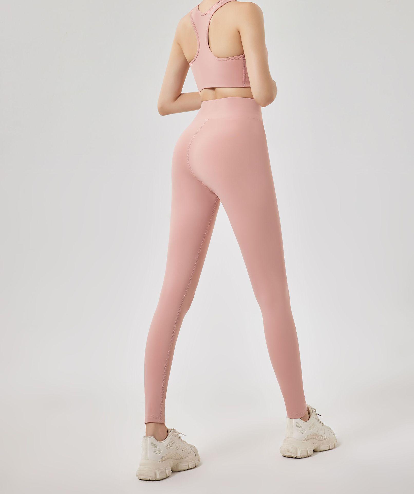 

Женские брюки для йоги с высокой талией Lulu - Без швов, Ощущение облака, Поддержка бедер, Идеально подходят для бега и фитнеса Small персиковый