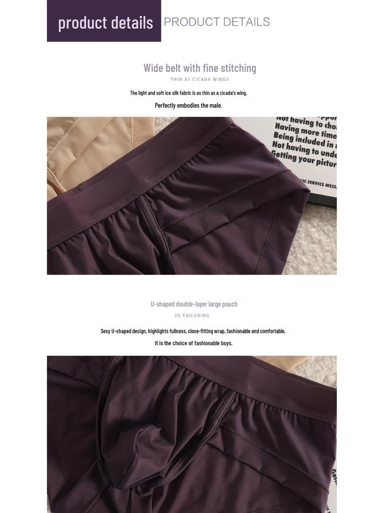 Men's Ultra-Thin Breathable Ice Silk Triangle Underwear - 2025 New, Comfortable Summer Wear