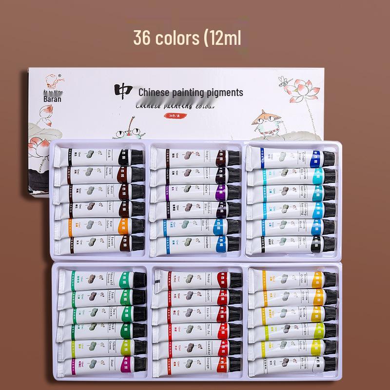

Краски для китайской живописи Kaba Bear: Набор акварельных чернил 12 цветов для начинающих.