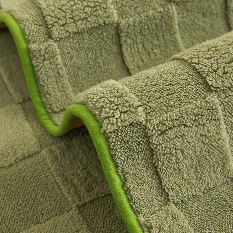 Tafu Velvet Checkered Sofa Cover Non-Slip Thickened Plush Sofa Towel Living Room Universal for All Seasons Armrest Back Towel