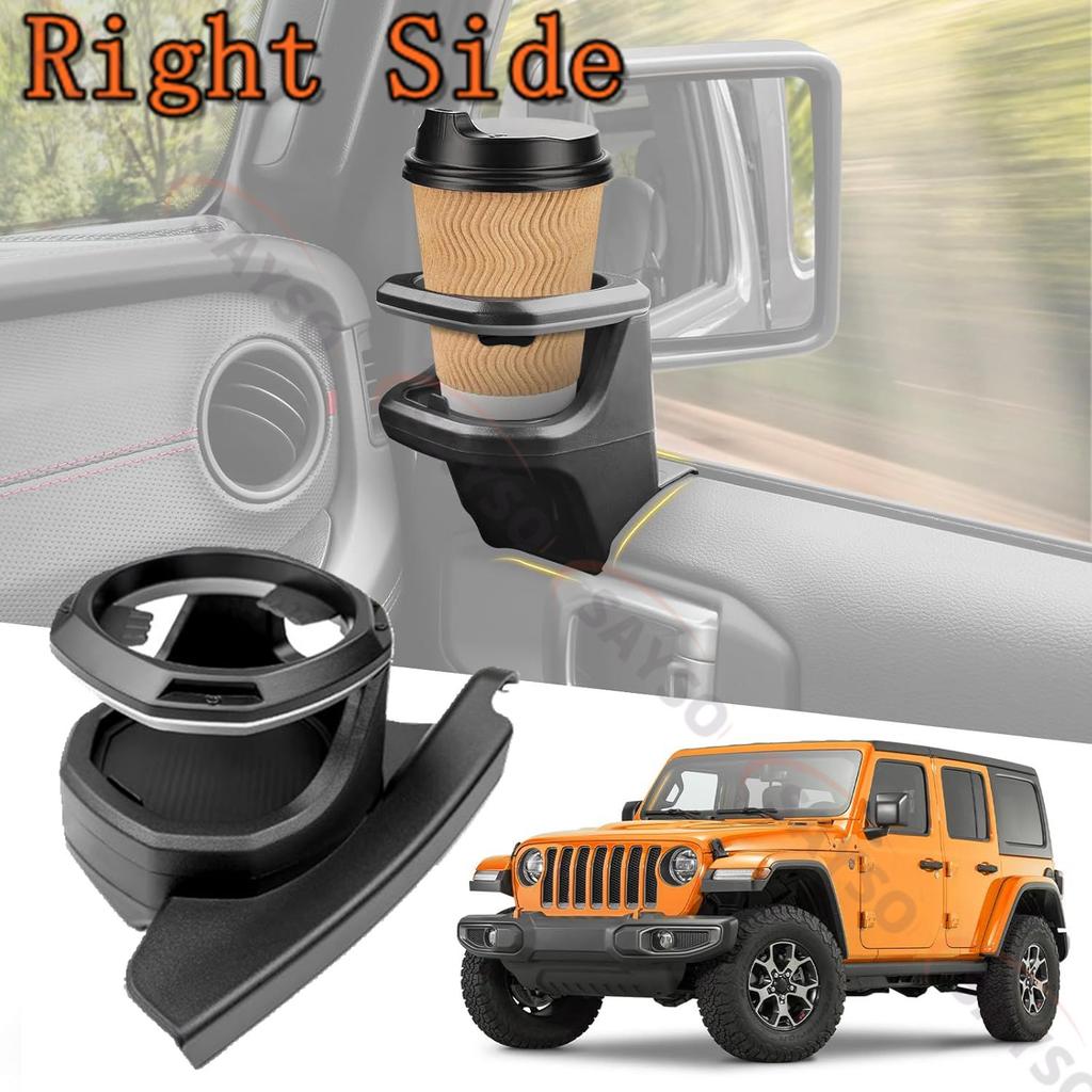 Multi-Function Car Window ABS Cup Holder For 2018-2025 Jeep Wrangler JL 4 Door JT Gladiator Modified Accessories
