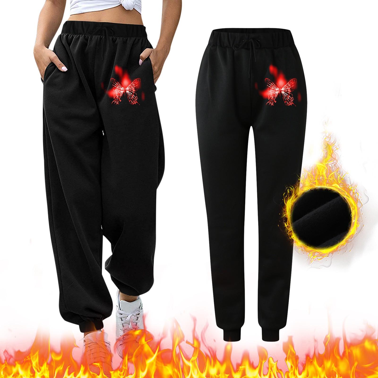 

Womens Elastic Waist Baggy Trousers Pockets Workout Sweatpants Joggers Pants L чёрный