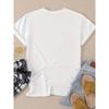Camera Cute Graphic Print T-shirt, Short Sleeve Crew Neck Casual Top for Summer & Spring, Women's Clothing