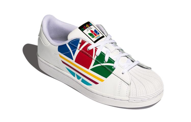 Adidas Superstar Pure J 'Colorful Trefoil - Cloud White'