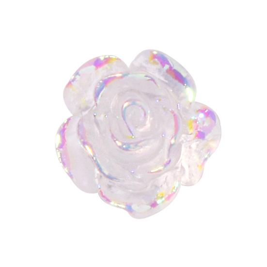 30Pcs Flower Nail Decor Glitter Stylish Nail Accessories Artificial Flower Nail Art Stud