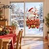 Christmas Lamb Window Art 2027 New Year Clings Cartoon Sheep Static Glass Stickers Door Festive Ornaments of Goat Decal for Holiday Home Office