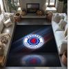 Tappeto Morbido per Area Calcio Rangers FC con Motivo Calcio, Antiscivolo, Tappeto per Pavimento Interno, Tappetino Decorazione Sportiva per Camera da Letto