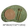 Cashew Shaped Leather Placemat Nordic Thermal Heat Resistant Decorative Table Mat Double-sided Faux Velvet