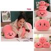 Cute Kirby Sleeping Pillow Plush Toy For Sofa Decor And Comfortable Rest Large Size Expression Dumpling Doll Perfect Gift For Girls