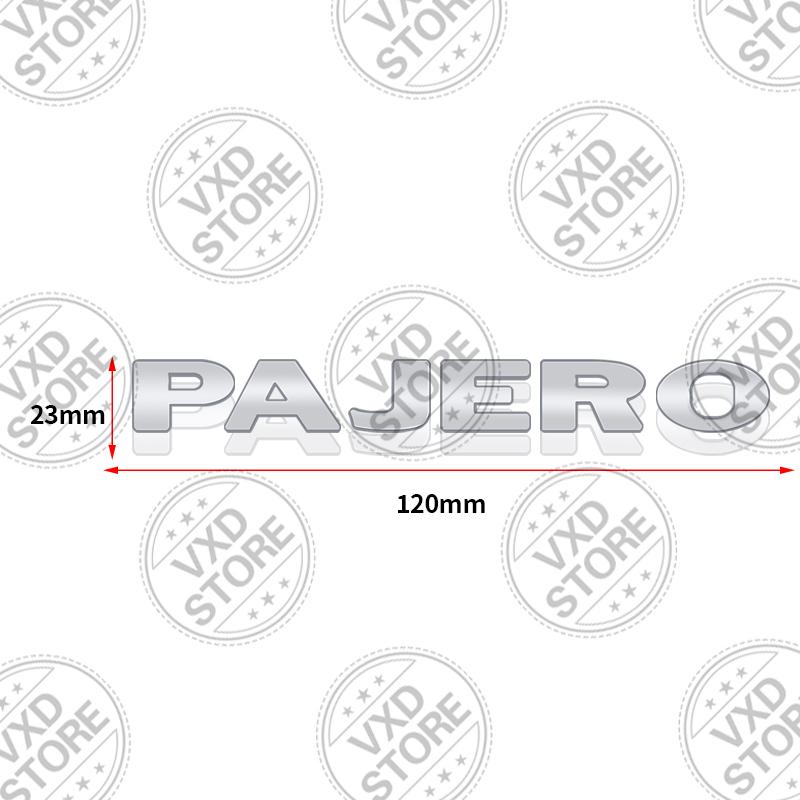 Per Mitsubishi Pajero Auto 3D Lettere Metalliche Logo Badge Decalcomanie Adesivo Auto Auto Bagagliaio Posteriore Emblema Alfabeto Adesivi Styling