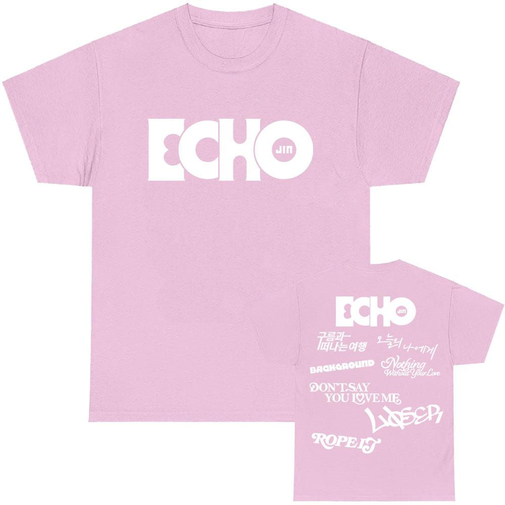 Echo Solo Album 2025 NEW T-shirt Jin Korean Boys' Band Member Tshirts Short Sleeve Cotton Unisex Streetwear Casual Men Clothing