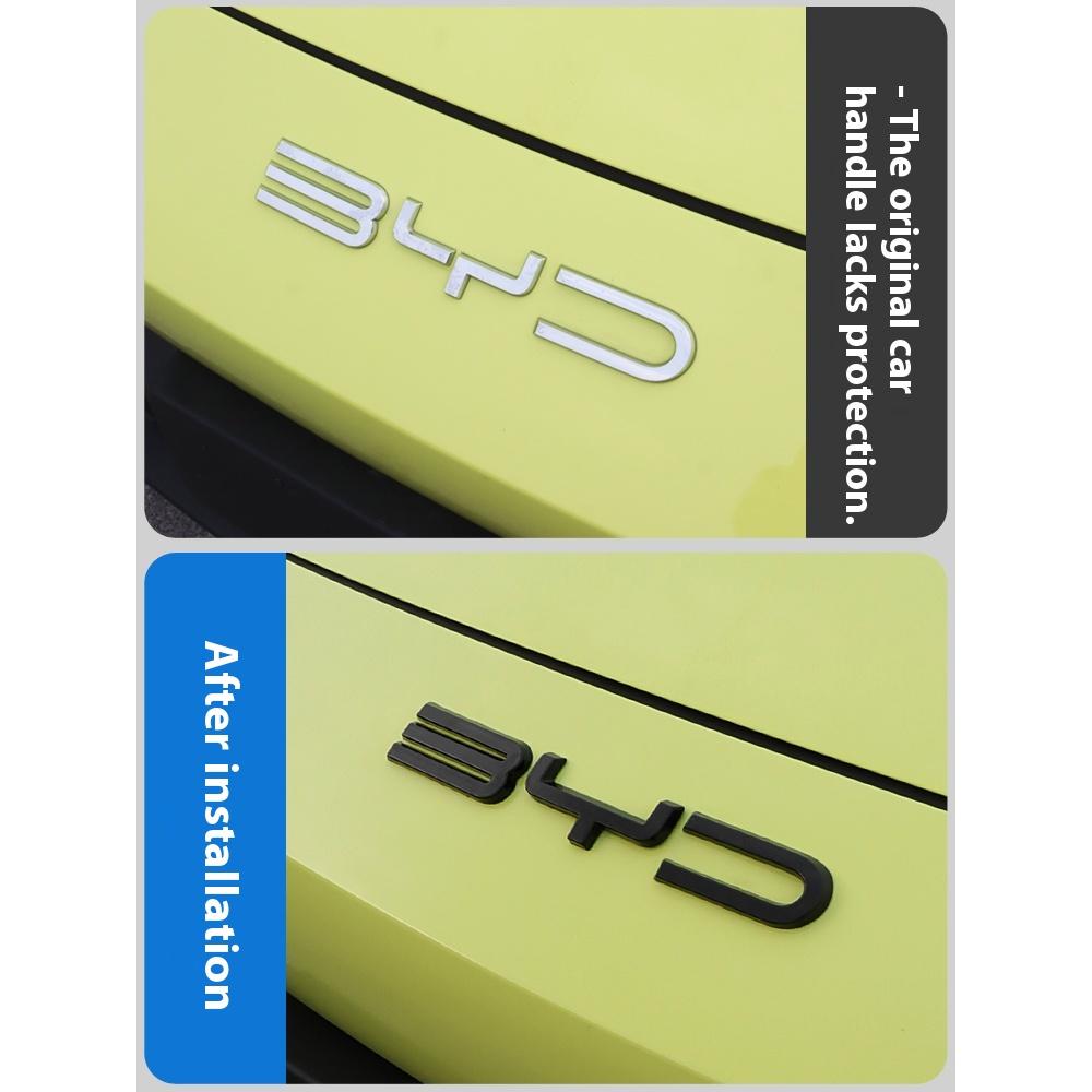 For BYD Seagull Byd Dolphin Surf Dolphin Mini 2023-2025 Blackened Car Logo Modification Black Car Badge Sticker Decoration