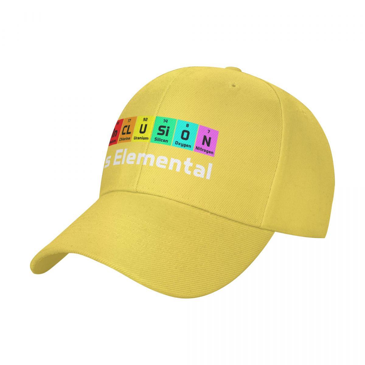 

Inclusion Is Elemental Прапор ЛГБТ Gay PrideCap Дизайнерський капелюх Бейсболка Кепка Чоловіча кепка на замовлення Одяг для гольфу унісекс Жіночий