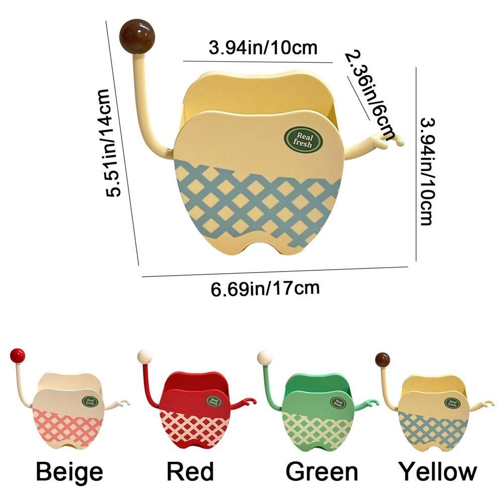 Tooth Shape Toothbrush Holder Plastic Sundry Storage Box Cute Bathroom Shelf  Kitchen