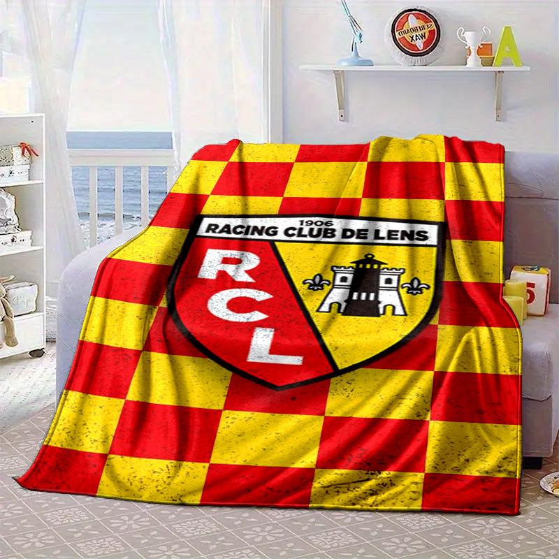 Racing Club De Lens Crest Portable Blanket/Soft Blanket Bedding Blanket Suitable for Travel Camping Living Rooms Offices Sofas Fan Gifts