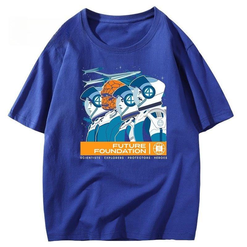 Genuine New Fantastic Four Short Sleeve Super British Peripheral Emerging Planet Devourer Versatile T-Shirt