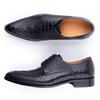 Fashion Fashion Male Derby Dress Leather Shoes Party Printing Luxury Zapatos De Hombre Genuine Leather Oxfords Shoes Black Lace Up Daily