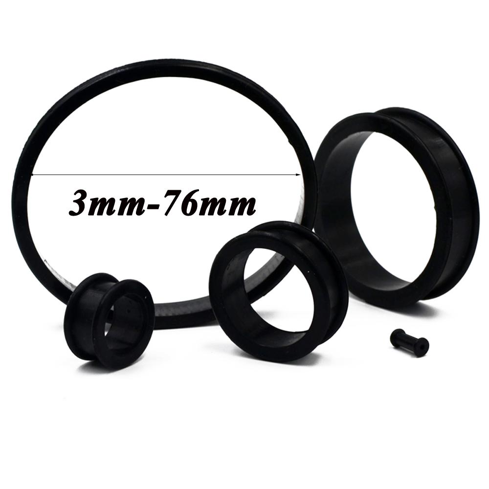 2 Stück Supergroß Flexibler Silikon Doppel Flared Ohr Tunnel Plug Ohr Piercing Flesh Tunnel Ohr Gauge Expander Dehner Piercing