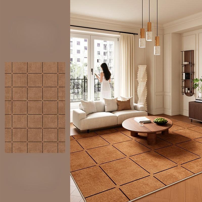 Minimalist Style Lines Pattern Living Room Carpet Fashion Simple Sofa Coffee Table Floor Mat Washable Easy Clean Soft Rug Tapis