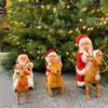 Riding Deer Xmas Musical Ornament Desktop Decor Electric Xmas Doll for Kids Party Home Living Room