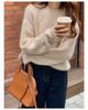 Women's Gentle Style Cashmere Round Neck Cardigan - Autumn Winter Twist Flower Knit Sweater