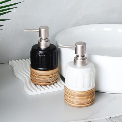 360ml Ceramic Lotion Press Type Split Bottle Hotel Restaurant Coffee Bean Hand Washing Liquid Bath Gel  Soap Dispenser Bathroom
