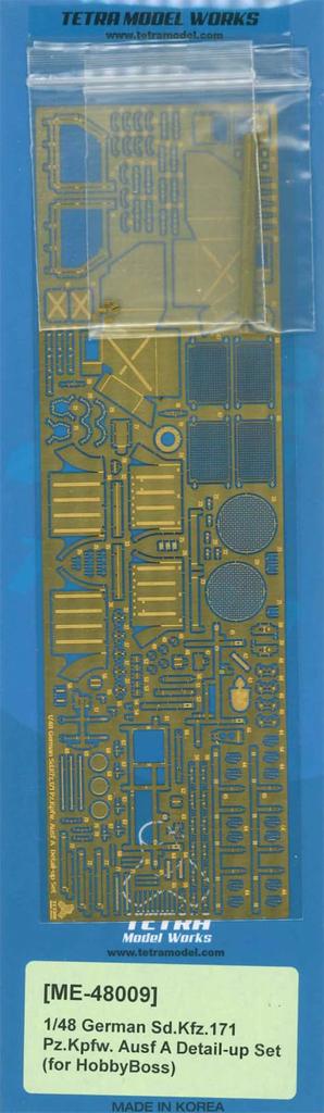 Tetra Model Works ME Series German Medium Tank Panther A Etching Parts Plastic Model Parts ME4808 1/48 Ausf. (HB) (Combat Vehicle)