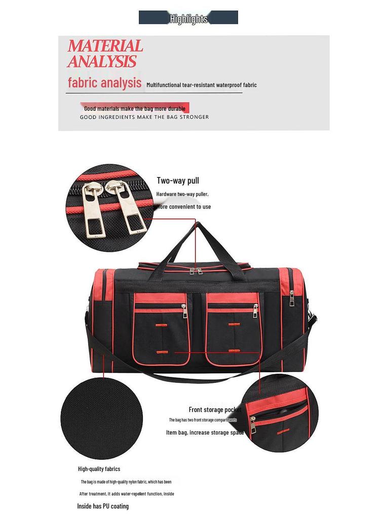 Extra-Large Capacity Travel Bag: Unisex Fashionable Hand Luggage for Short Trips and Workouts