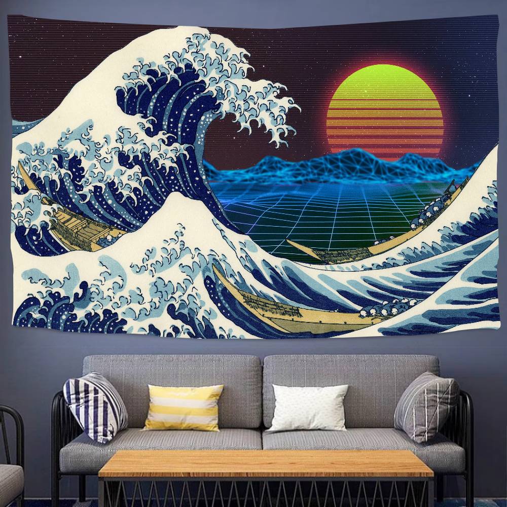 Great Wave Kanagawa Photography Backdrops Photo Wallpaper Background Paper Props For Photo Studio Shoot Product
