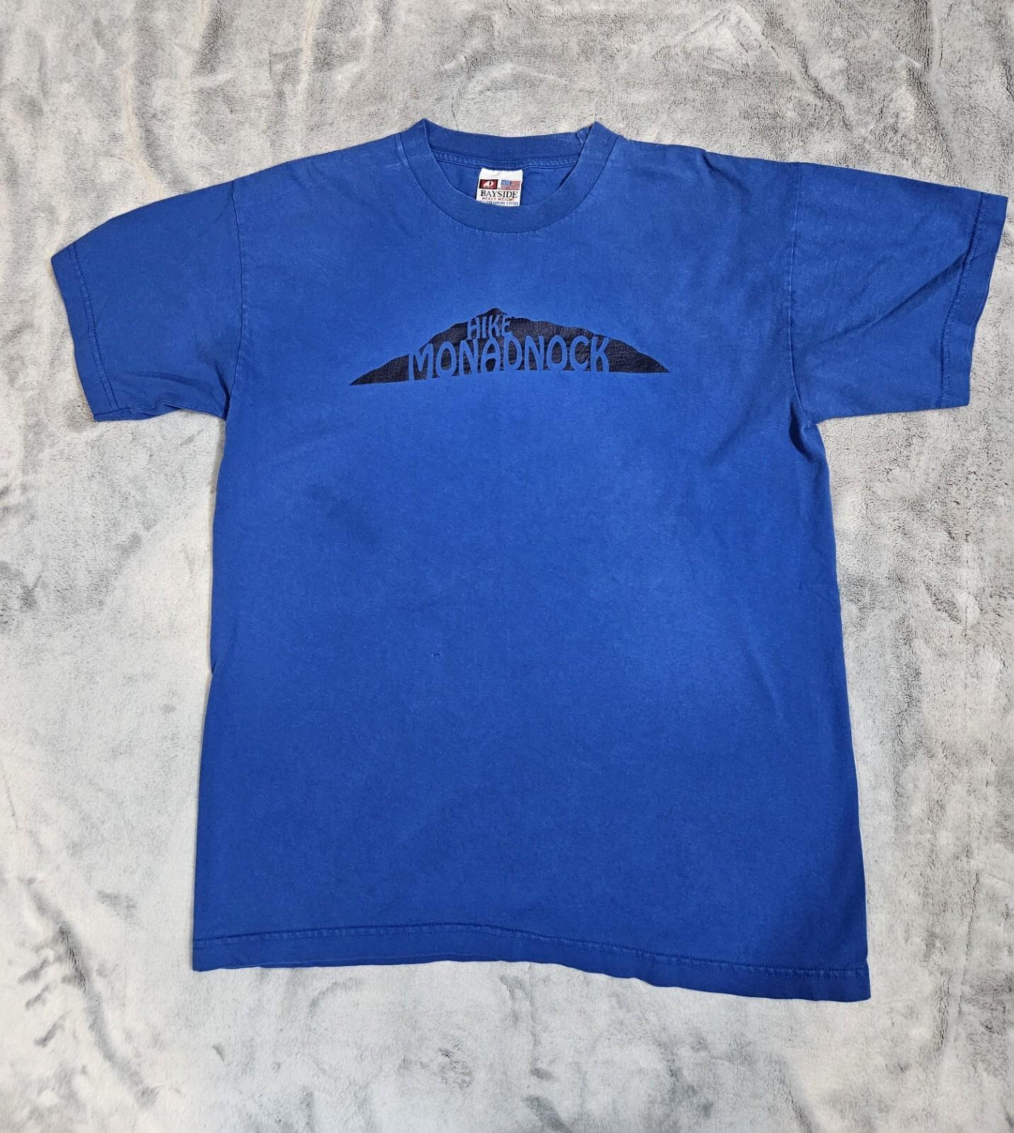 Bayside Heavyweight Cotton T-Shirt Size Large Royal Blue L