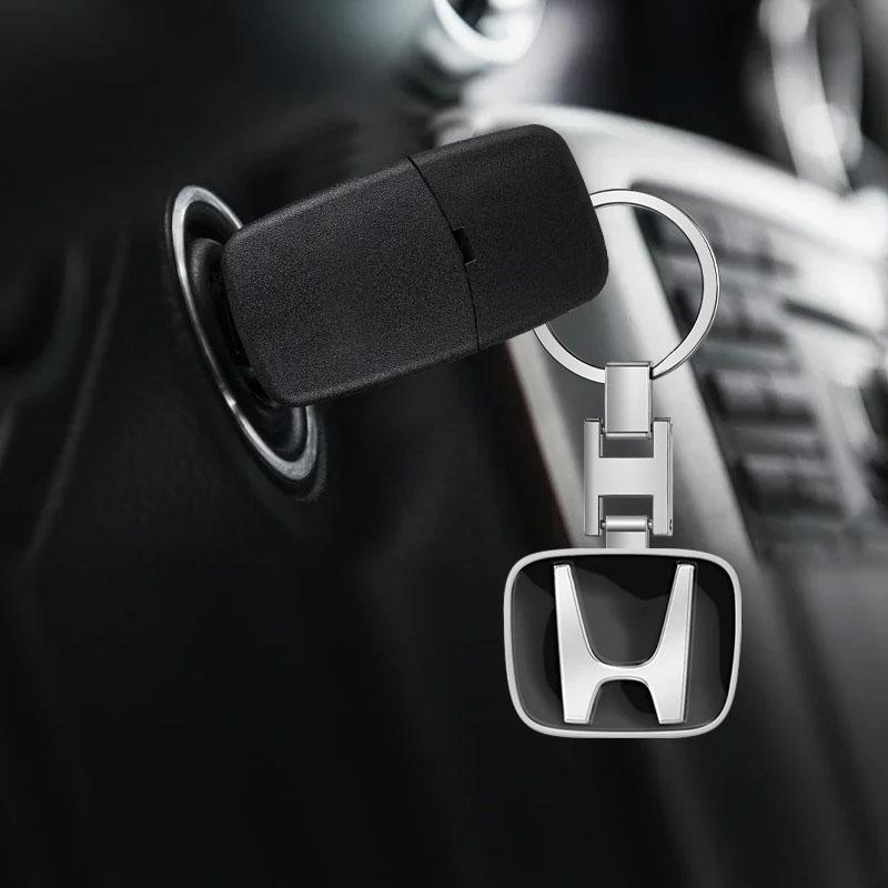 Car Keychain Car Emblem Gift with Key Ring Auto Accessories for Honda Mugen Power TypeR Jazz City Civic Inspire Accord FIT HRV CRV Odyssey Jade