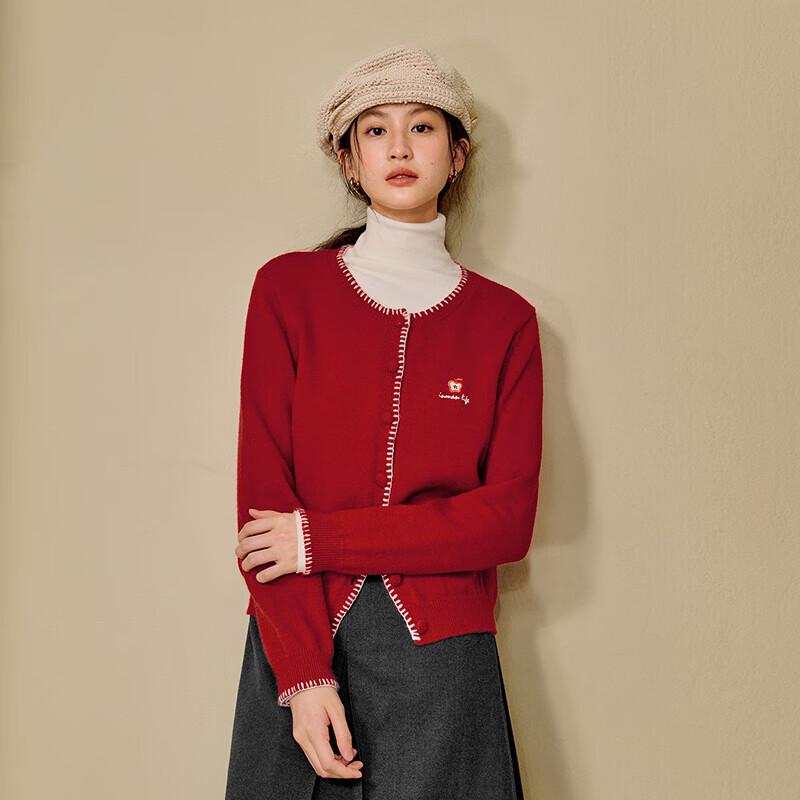 

INMAN Retro Embroidered Knitted Cardigan XL