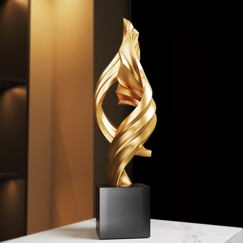 Sculptuur Licht luxe huisdecoratie Beeldjes bloeiend en welvarend kantoordecoratie ornamenten Hars Creatief Vormgegeven Decor