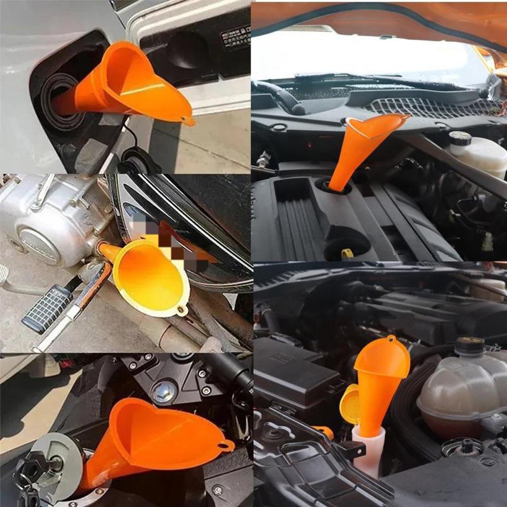 Universal Flexible Oil Draining Funnel Tool, Spill Saver Multi-Purpose Funnel, Reusable Automotive Flex Funnels For Cars Motorcycles Trucks Tractors